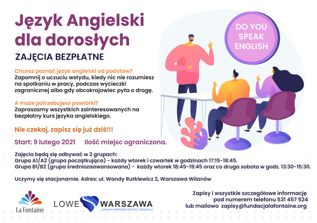 Język Angielski dla dorosłych | Lowe Warszawa